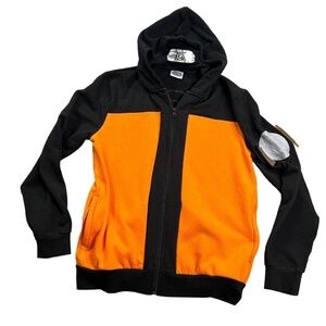Naruto Shippudn Anime Cosplay Black Orange Hoodie Size M